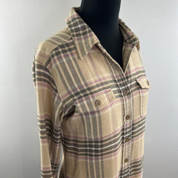 PATAGONIA Fjord Flannel Shirt Top Button-Down Long Sleeves Pockets Size 2 - Picture 7 of 12